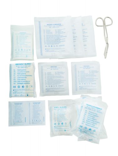 Trusa auto de prim ajutor 37 piese, Everestus, 21OCT1472, 240 x 130 x 70 mm, Nylon, Rosu