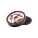 Set 4 accesorii vin in cutie rotunda, ø160×40 mm, Everestus, 20FEB17232, Lemn, Otel inoxidabil, Maro