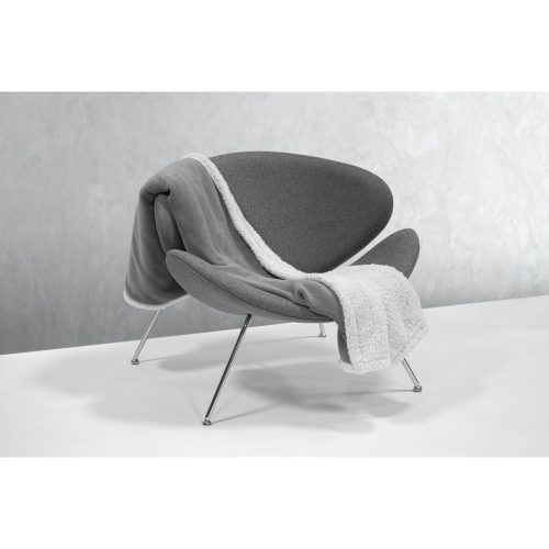 Patura dublu strat, 200 grame/mp, 1200×1500 mm, Everestus, 20FEB12217, Polar fleece, Gri, Alb